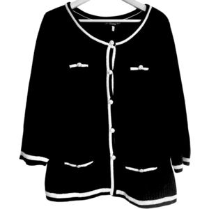 COLLEEN LOPEZ MY FAVORITE THINGS Favorite - Cardigan with Rhinestone Buttons 1X